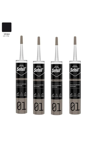 Selsil Genel Amaçlı Silikon - 280gr ( beyaz) 4 Adet ürün görseli 1