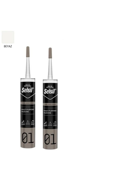 Selsil Genel Amaçlı Silikon - 280gr (beyaz) 2 Adet ürün görseli 1