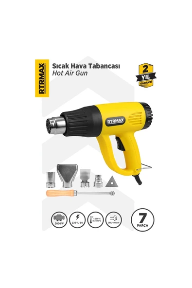 Rtrmax RTM303A Sıcak Hava Tabancası 2000 W ürün görseli 1