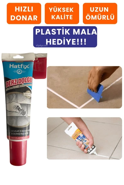 Hatfix Gaga Uçlu Hazır Derz Dolgu Seramik Fayans Arası Beyaz Derz Kaplama Cilası ürün görseli 1
