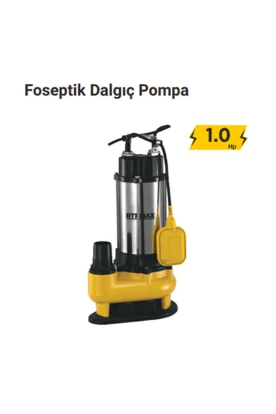 Rtrmax Rtr Max Rtm841 Foseptik Atık Su Dalgıç Pompa 0.75 Kw 1.0 Hp Waat ürün görseli 1