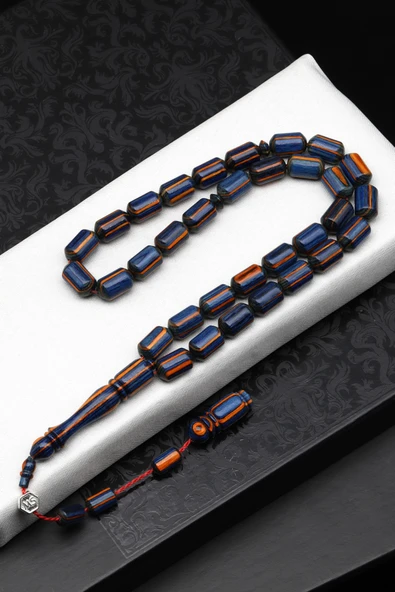 Usta İşçilikli Kafur Ağacı Tesbih 7 x 12 mm Kapül Kesim - T-1766 ürün görseli 1