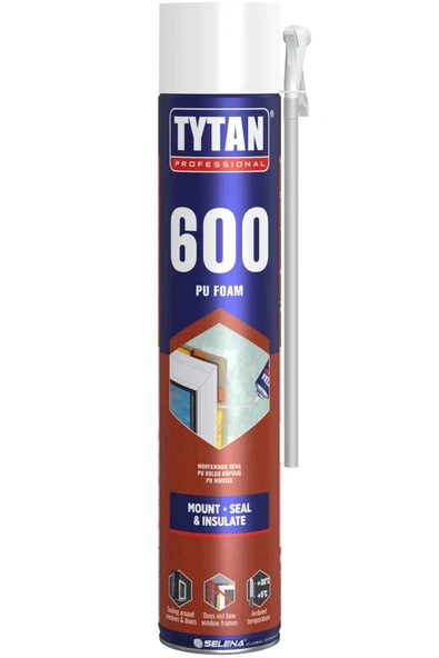 Tytan Polyfix 600Gr Poliüretan Montaj Dolgu Köpüğü Professional Ses Ve Isı Yalıtımı Pipetli Köpük ürün görseli 1