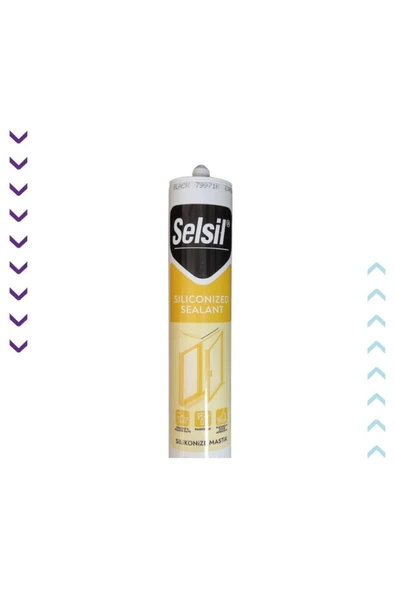 Selsil Silikonize Mastik Siyah 500 Gram ürün görseli 1