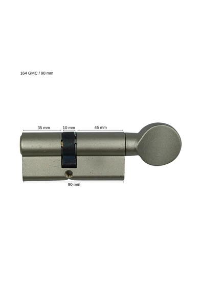 KALE 164gmc Standart Mandallı Silindir-çelik Pimli-nikel ( 90mm-35 10 45 ) ürün görseli 1