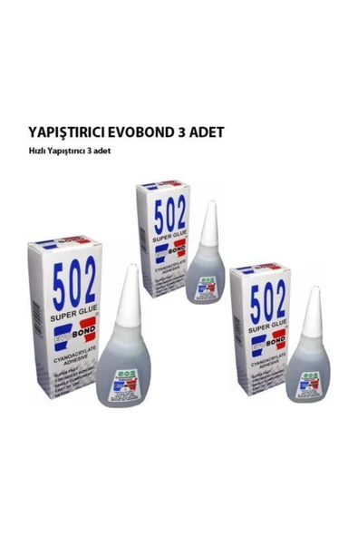 EvoBond Hızlı Yapıştırıcı Evobond 502 3 lü Paket ürün görseli 1