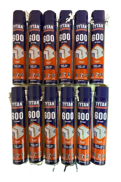 TYTAN Poliüretan Dolgu Montaj Köpük 600 gr*12 ADET ürün görseli 1