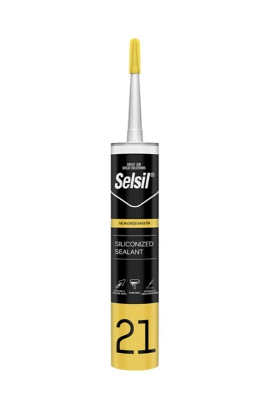 SELSİL SİLİKONİZE MASTİK GRİ 500 GR ürün görseli 1