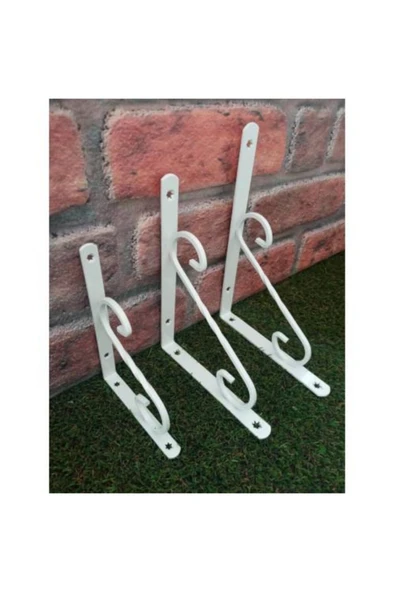 BEŞEL Ferforje Raf Altı Beyaz 15cm x11,5 cm 4adet ürün görseli 1
