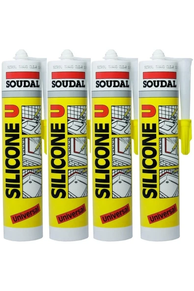 Soudal 4 ADET SOUDAL ŞEFFAF SİLİKON 280 GR ürün görseli 1