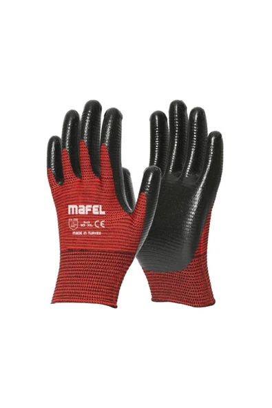 Mafel Zebra Kırmızı Nitril Eldiven No:10 Mf-001 ürün görseli 1