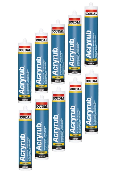 10 Adet Soudal Gri Mastik Silikonize 500 Gr ürün görseli 1