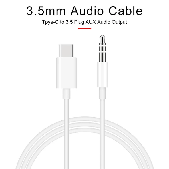 Auris AU07 Type-C - 3.5mm 1m Aux Kablo - Resim 2