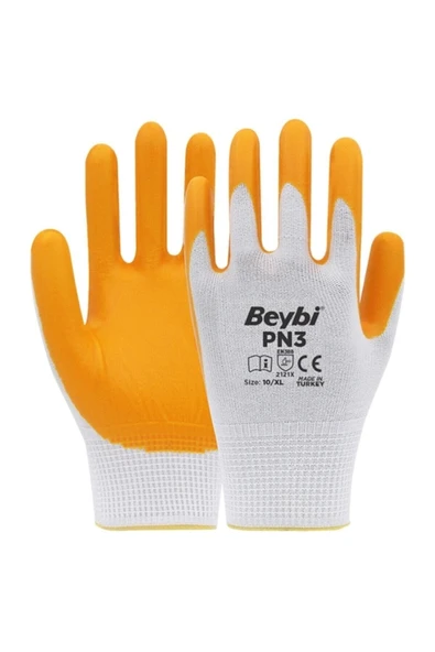 Beybi Eldiven Pn3 Sarı Nitril Eldiven 10 Numara 1 ÇİFT ürün görseli 1