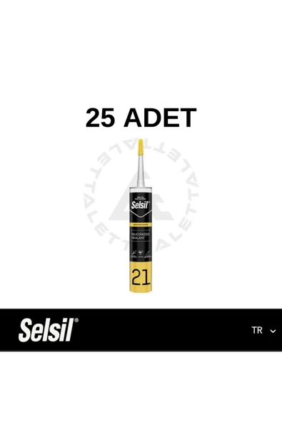 Selsil Silikonize Akrilik Mastik SİYAH (25ADET) ürün görseli 1
