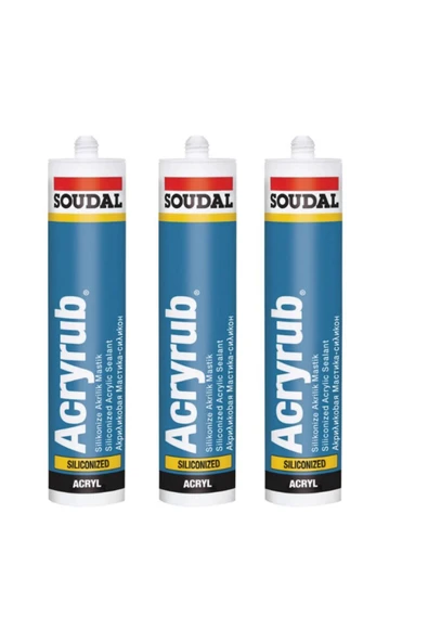 Soudal Silikonize Mastik Yapıştırıcı Altınmeşe 500Gr 3 Ad Duşakabin Pencere Derz Su Geçirmez Boyanı ürün görseli 1