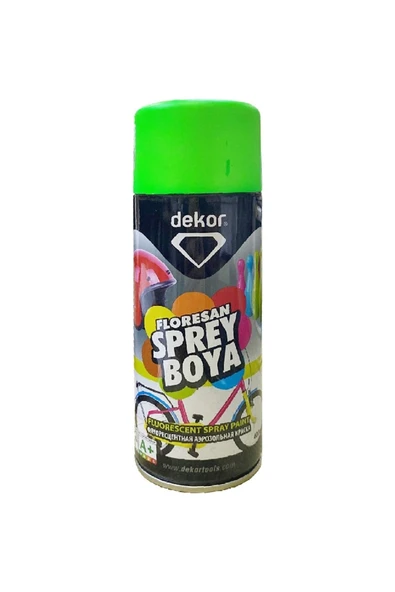 Dekor (Hassan) Dekor Akrilik Efektli Sprey Floresan Yeşil 400 Ml ürün görseli 1