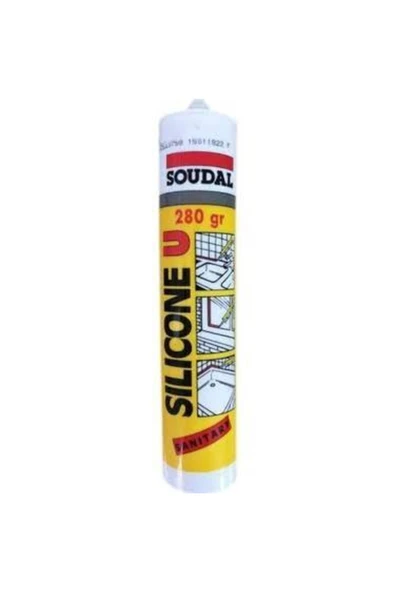 Soudal Acryrub 4 Adet Silikon 500 Gr Şeffaf Silikon +Tabancalı ürün görseli 1