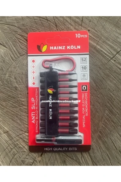 Koln HNZ KÖLN BİTS MIKNATISLI TORK UÇ SETİ TORK UÇ TAKIMI T6MM DEN T40 KADAR 11PCS ürün görseli 1