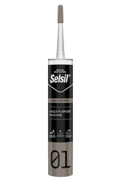 Selsil Genel Amaçlı Silikon 280gr Şeffaf (25 ADET) ürün görseli 1
