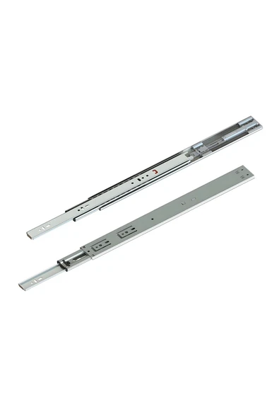 CANEX En 43 mm Frenli Teleskopik Bilyalı Çekmece Rayı Kaplamalı - 40 cm (5 Takım) ürün görseli 1