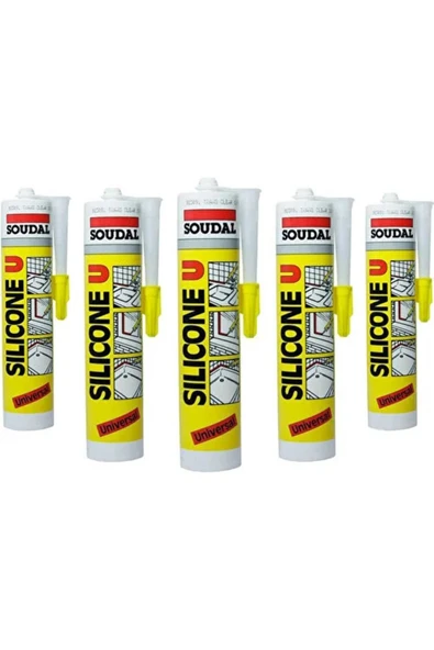 Soudal 5 ADET SOUDAL BEYAZ SİLİKON 280 GR ürün görseli 1