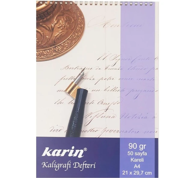 Karin Kaligrafi Defteri Kareli A4 90 gr 50 yp. ürün görseli 1