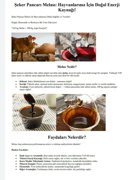 Şeker Pancarı MELAS 30 Kg ( Doğal ) ürün görseli 1