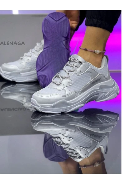 TerraFlex Gümüş Kalın Taban Günlük Sneaker ürün görseli 1