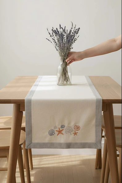 Marine Nakışlı Runner 50x130 cm - Resim 7