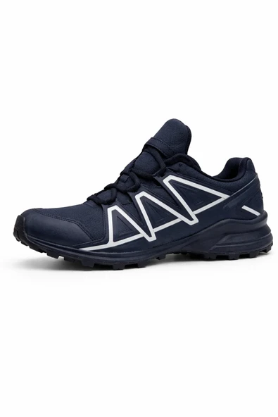 Erkek Outdoor Spor Ayakkabı Trail Running Trekking Kaymaz Taban Lacivert ürün görseli 1