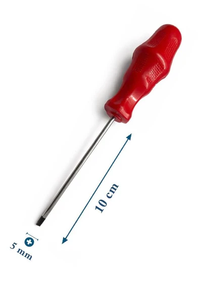 BAY-TEC MK4466 5X100 MM TEKli Mıknatıslı Düz Tornavida - CRV Yapılı , Ergonomik Saplı Pratik El Aleti ürün görseli 1