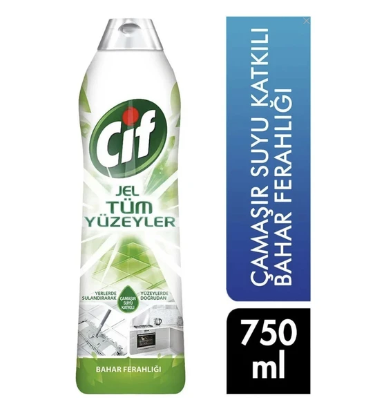 Cif Yüzey Temizleyici Tüm Yüzeyler Jel Bahar Ferahlığı 750 ml ürün görseli 1