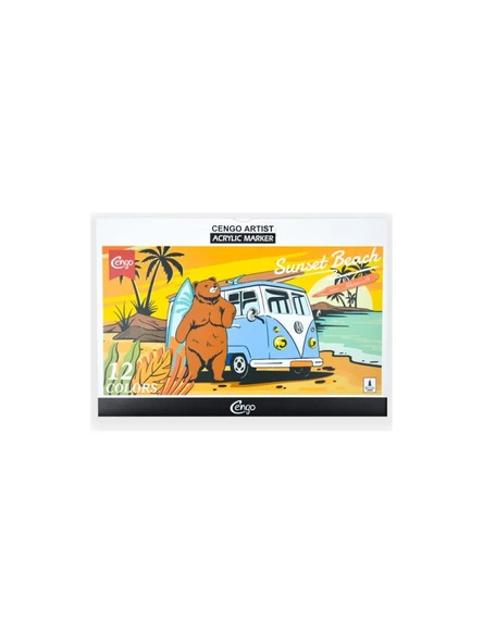 CENGO AKRILIK MARKER 12 LI BRUSH CGO-606 ürün görseli 1