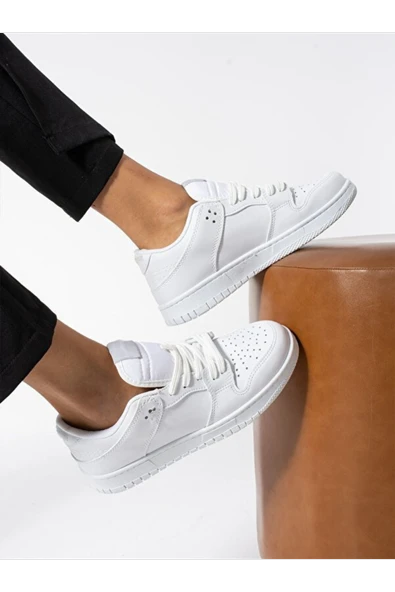 Sandrush Low Top Dayanıklı Rahat Unisex Günlük Sneaker Ayakkabı – Beyaz Beyaz ürün görseli 1