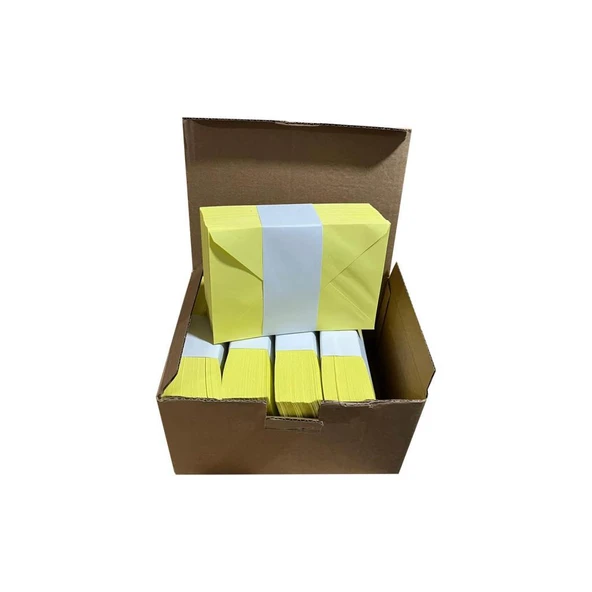 Doğan Davetiye Zarfı 13*18 Ağzı Boş 80 Gr Sarı 500 Adet ürün görseli 1