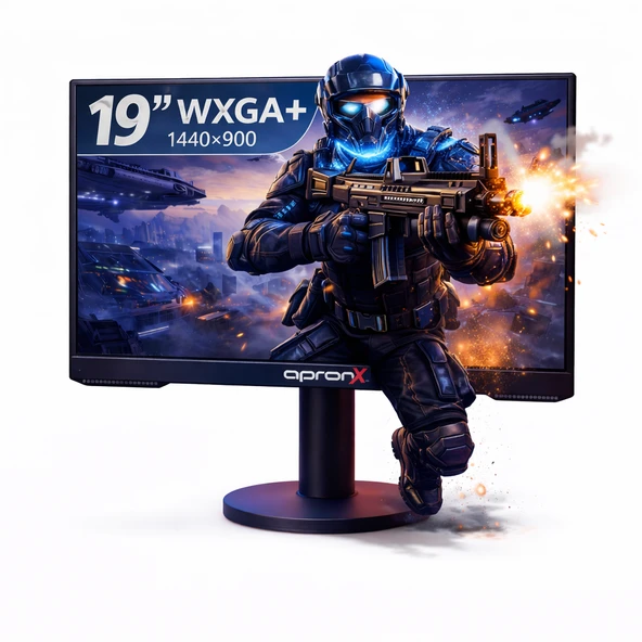 APX-NW19 19 İnç LED Monitör 900P VGA HDMI Girişli ürün görseli 1