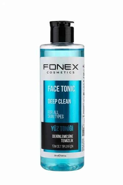 Fonex Derinlemesine Temizlik Tüm Cilt Tipleri İçin Yüz Toniği 250 Ml Mavi ürün görseli 1