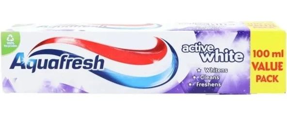Aquafresh Active White Aktif Beyazlatıcı Diş Macunu 100 ml ürün görseli 1
