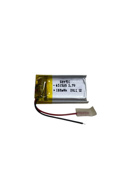Sertec 631525 3.7V 180 mAh Li-Polymer Pil (Devreli/1.5A) ürün görseli 1