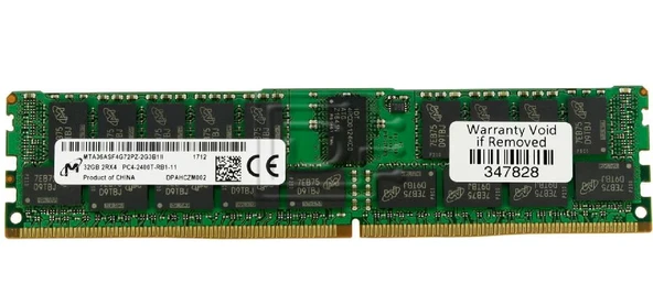 Micron 32 GB PC4-2400T-RB1-11 RDIMM Server Ram MTA36ASF4G72PZ-2G3B1IIG ürün görseli 1