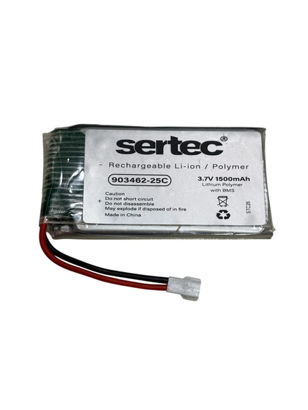 Sertec / 903462 / 3,7V - 1500mAh. - 25C  BEYAZ SOKET ürün görseli 1
