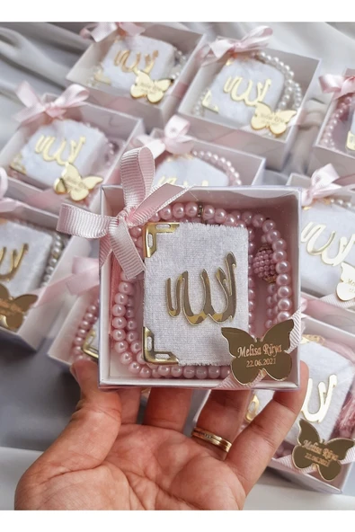 Mini Kuran Tesbih 20 Adet Hediye Söz Nişan Sünnet Haç Hediyesi ürün görseli 1