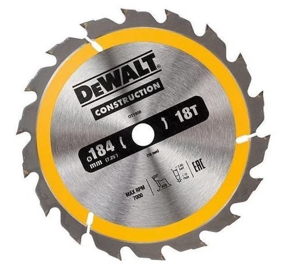 Dewalt DT1938 Ahşap Elmas Testere Bıçağı 184 mm ürün görseli 1