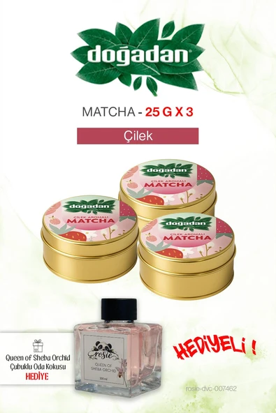 Doğadan Çilek Matcha x3 ve Oda Kokusu Orkide 100 ml ürün görseli 1