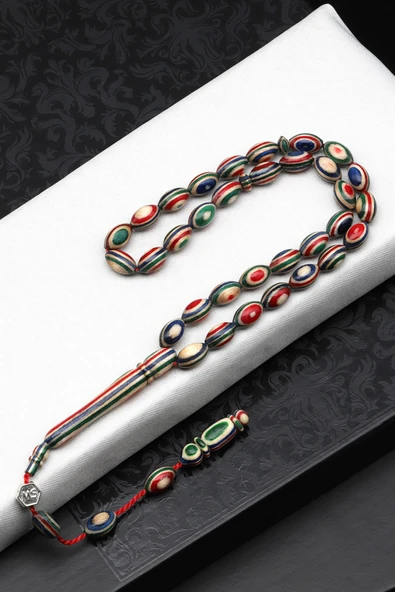 Usta İşçilikli Kafur Ağacı Tesbih 6 x 10 mm Arpa Kesim - T-1768 ürün görseli 1