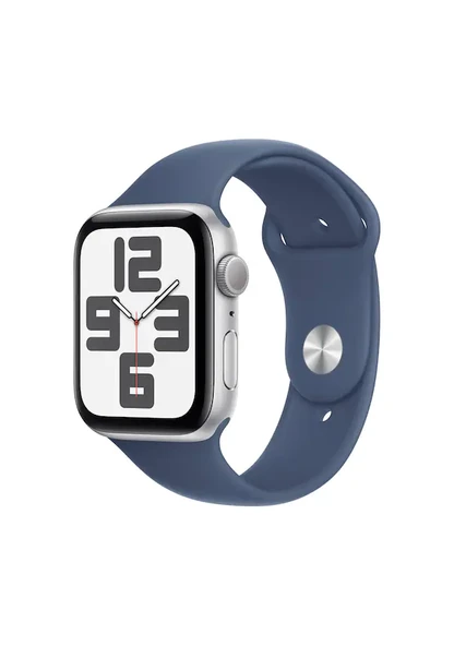 Apple Watch SE GPS 40mm Gümüş Alüminyum Kasa + Kot Rengi Spor Kordon - S/M ürün görseli 1