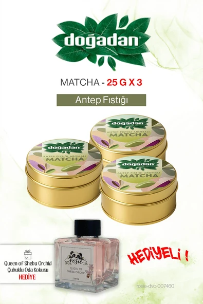 Doğadan Antep Fıstığı Matcha x3 ve Oda Kokusu Orkide 100 ml ürün görseli 1