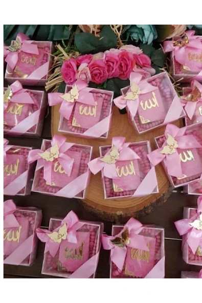Mini Kuran Tesbih Seti Pembe 10 Lu ürün görseli 1