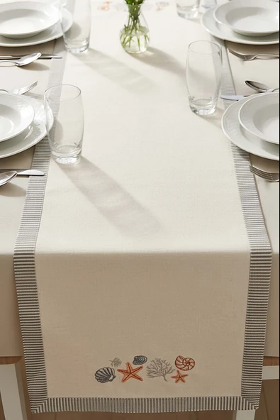 Marine Nakışlı Runner 50x130 cm - Resim 5